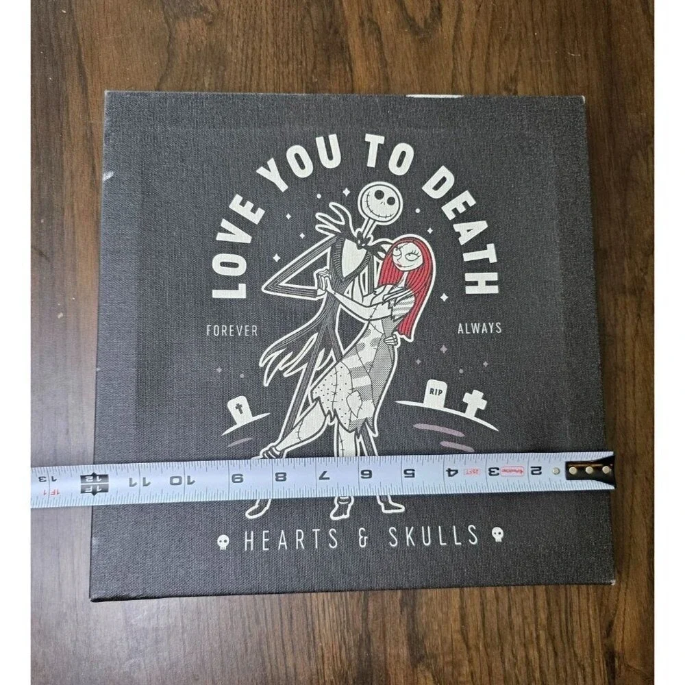 The Nightmare Before Christmas Jack & Sally Love You To Death Canvas Wall Art
